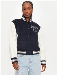 ΜΠΟΜΠΕΡ ΜΠΟΥΦΑΝ LETTERMAN DW0DW18845 ΣΚΟΥΡΟ ΜΠΛΕ REGULAR FIT TOMMY JEANS από το MODIVO