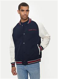 ΜΠΟΜΠΕΡ ΜΠΟΥΦΑΝ VARSITY DM0DM19237 ΣΚΟΥΡΟ ΜΠΛΕ RELAXED FIT TOMMY JEANS