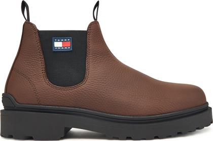 ΜΠΟΤΑΚΙΑ ΜΕ ΛΑΣΤΙΧΟ TJM CHELSEA LEATHER WL EM0EM01670 ΚΑΦΕ TOMMY JEANS