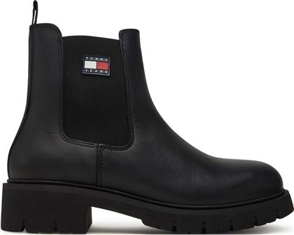 ΜΠΟΤΑΚΙΑ ΜΕ ΛΑΣΤΙΧΟ TJW CHELSEA LEATHER BOOT EN0EN02825 ΜΑΥΡΟ TOMMY JEANS από το EPAPOUTSIA