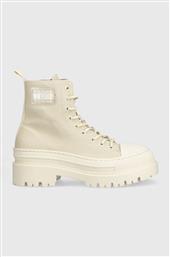 ΜΠΟΤΑΚΙΑ TJW FOXING CANVAS BOOT ΧΡΩΜΑ: ΜΠΕΖ, EN0EN02216 F3EN0EN02216 TOMMY JEANS από το ANSWEAR