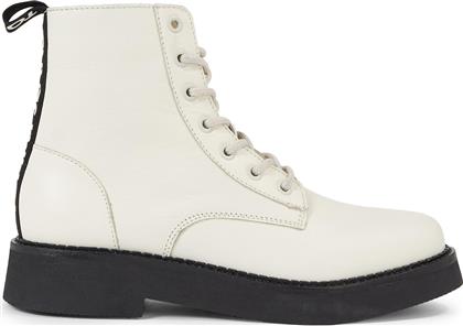 ΜΠΟΤΑΚΙΑ TJW LACE UP FLAT BOOT EN0EN02310 ΕΚΡΟΥ TOMMY JEANS