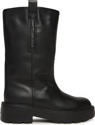 ΜΠΟΤΑΚΙΑ TJW LEATHER MID TUBULAR BOOT EN0EN02834 ΜΑΥΡΟ TOMMY JEANS