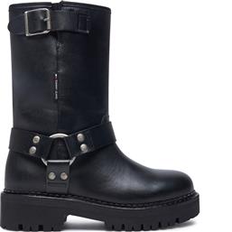 ΜΠΟΤΑΚΙΑ TJW URBAN BIKER BOOT LEATHER EN0EN02728 ΜΑΥΡΟ TOMMY JEANS