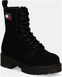 ΜΠΟΤΑΚΙΑ TJW URBAN LACE UP SUEDE ΧΡΩΜΑ: ΜΑΥΡΟ, EN0EN02630 TOMMY JEANS από το ANSWEAR