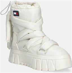 ΜΠΟΤΕΣ ΧΙΟΝΙΟΥ TJW CHUNKY SNOW BOOT NYLON ΧΡΩΜΑ: ΜΠΕΖ, EN0EN02842 TOMMY JEANS