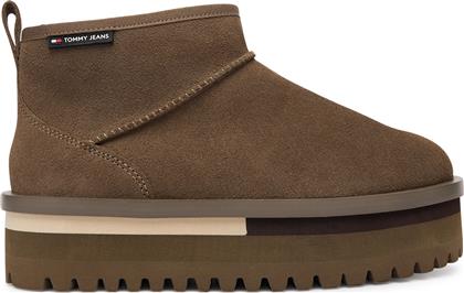 ΜΠΟΤΕΣ ΧΙΟΝΙΟΥ TJW FLATFORM SNOW BOOT SUEDE EN0EN02841 ΚΑΦΕ TOMMY JEANS