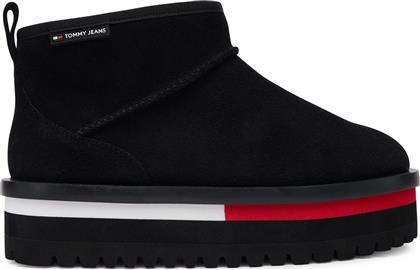 ΜΠΟΤΕΣ ΧΙΟΝΙΟΥ TJW FLATFORM SNOW BOOT SUEDE EN0EN02841 ΜΑΥΡΟ TOMMY JEANS