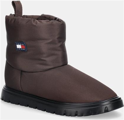 ΜΠΟΤΕΣ ΧΙΟΝΙΟΥ TJW SNOW BOOT ΧΡΩΜΑ: ΚΑΦΕ, EN0EN02823 TOMMY JEANS
