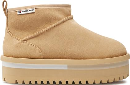 ΜΠΟΤΕΣ ΧΙΟΝΙΟΥ TJW SUEDE FLATFORM BOOT WL EN0EN02599 ΜΠΕΖ TOMMY JEANS από το EPAPOUTSIA