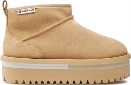 ΜΠΟΤΕΣ ΧΙΟΝΙΟΥ TJW SUEDE FLATFORM BOOT WL EN0EN02599 ΜΠΕΖ TOMMY JEANS από το MODIVO