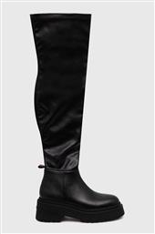 ΜΠΟΤΕΣ TJW OVER THE KNEE BOOTS ΧΡΩΜΑ: ΜΑΥΡΟ, EN0EN02254 F3EN0EN02254 TOMMY JEANS