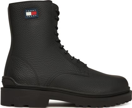 ΜΠΟΤΙΝΙΑ TJM LACE UP TUMBLED HIGH EM0EM01631 ΜΑΥΡΟ TOMMY JEANS