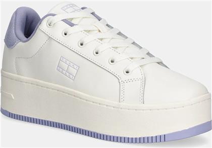 ΔΕΡΜΑΤΙΝΑ ΑΘΛΗΤΙΚΑ ΠΑΠΟΥΤΣΙΑ TJW FLATFORM ESS MU TOMMY JEANS