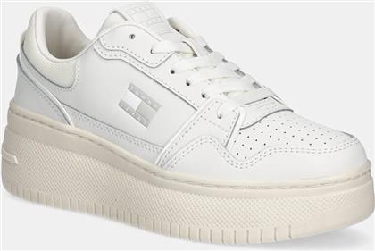 ΔΕΡΜΑΤΙΝΑ SNEAKERS TJW RETRO BASKET FLATFORM TOMMY JEANS