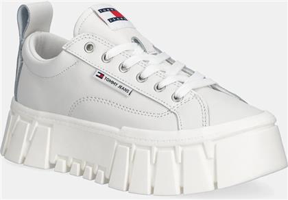 ΔΕΡΜΑΤΙΝΑ ΑΘΛΗΤΙΚΑ ΠΑΠΟΥΤΣΙΑ TJW VULC FLATFORM LEATHER TOMMY JEANS