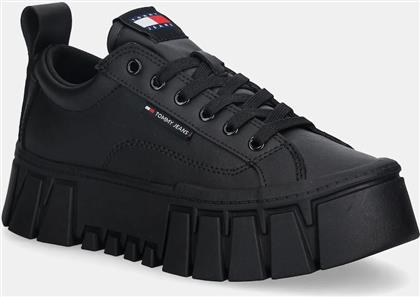 ΔΕΡΜΑΤΙΝΑ ΑΘΛΗΤΙΚΑ ΠΑΠΟΥΤΣΙΑ TJW VULC FLATFORM LEATHER TOMMY JEANS