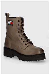 ΔΕΡΜΑΤΙΝΑ WORKERS TJW URBAN LACE UP BOOT ΧΡΩΜΑ: ΜΠΕΖ, EN0EN02628 TOMMY JEANS από το ANSWEAR