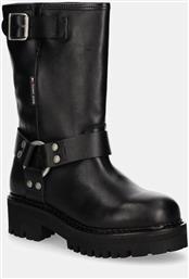 ΔΕΡΜΑΤΙΝΕΣ ΜΠΟΤΕΣ TJW URBAN BIKER BOOT LEATHER TOMMY JEANS