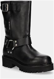 ΔΕΡΜΑΤΙΝΕΣ ΜΠΟΤΕΣ TJW URBAN BIKER BOOT LEATHER ΓΥΝΑΙΚΕΙΕΣ, ΧΡΩΜΑ: ΜΑΥΡΟ, EN0EN02728 TOMMY JEANS