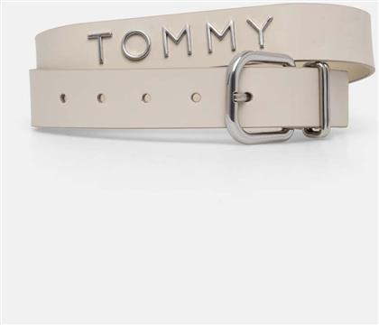 ΔΕΡΜΑΤΙΝΗ ΖΩΝΗ ΧΡΩΜΑ: ΜΠΕΖ, AW0AW16255 TOMMY JEANS από το ANSWEAR