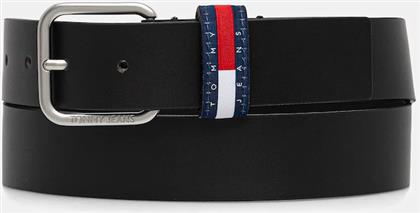 ΔΕΡΜΑΤΙΝΗ ΖΩΝΗ ΧΡΩΜΑ: ΜΑΥΡΟ, AM0AM13688 TOMMY JEANS