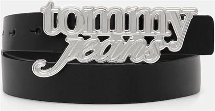 ΔΕΡΜΑΤΙΝΗ ΖΩΝΗ ΓΥΝΑΙΚΕΙΑ, ΧΡΩΜΑ: ΜΑΥΡΟ, AW0AW18101 TOMMY JEANS