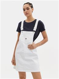 ΦΟΡΕΜΑ ΤΖΙΝ PINAFORE DW0DW17680 ΛΕΥΚΟ REGULAR FIT TOMMY JEANS