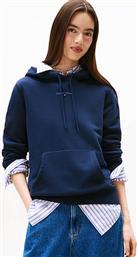 ΓΥΝΑΙΚΕΙΑ ΜΠΛΟΥΖΑ ΦΟΥΤΕΡ ΜΕ ΚΟΥΚΟΥΛΑ ΚΑΙ ΛΟΓΟΤΥΠΟ RELAXED FIT - DW0DW21963 ΜΠΛΕ ΣΚΟΥΡΟ TOMMY JEANS