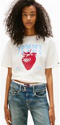 ΓΥΝΑΙΚΕΙΟ T-SHIRT ΜΕ LOGO PRINT RELAXED FIT - DW0DW20894 ΛΕΥΚΟ TOMMY JEANS