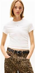 ΓΥΝΑΙΚΕΙΟ T-SHIRT ΜΕ LOGO PRINT SLIM FIT - DW0DW21550 ΛΕΥΚΟ TOMMY JEANS