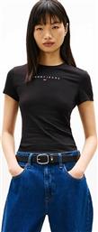 ΓΥΝΑΙΚΕΙΟ T-SHIRT ΜΕ LOGO PRINT SLIM FIT - DW0DW21550 ΜΑΥΡΟ TOMMY JEANS