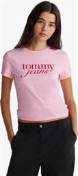 ΓΥΝΑΙΚΕΙΟ T-SHIRT ΜΕ ΛΟΓΟΤΥΠΟ SLIM FIT - DW0DW19447 ΡΟΖ TOMMY JEANS