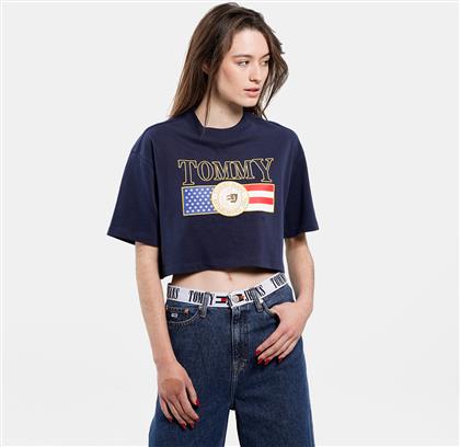 JERSEY ΓΥΝΑΙΚΕΙΟ CROPPED T-SHIRT (9000138066-45076) TOMMY JEANS από το COSMOSSPORT