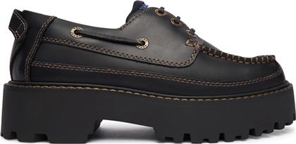 ΚΛΕΙΣΤΑ ΠΑΠΟΥΤΣΙΑ ARCHIVE '01 BOAT SHOE LEATHER EN0EN03003 ΜΑΥΡΟ TOMMY JEANS