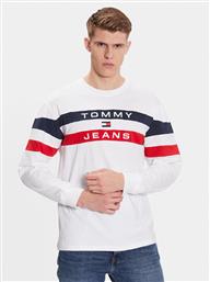 LONGSLEEVE COLORBLOCK DM0DM16834 ΛΕΥΚΟ RELAXED FIT TOMMY JEANS από το MODIVO