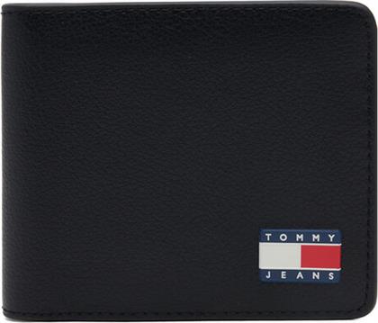 ΜΕΓΑΛΟ ΠΟΡΤΟΦΟΛΙ ΑΝΔΡΙΚΟ TJM HERITAGE LEATHER CC WALLET AM0AM13371 ΜΑΥΡΟ TOMMY JEANS