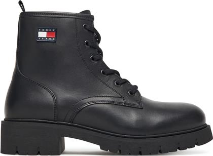 ΟΡΕΙΒΑΤΙΚΑ ΠΑΠΟΥΤΣΙΑ TJW LACE UP LEATHER BOOT EN0EN02824 ΜΑΥΡΟ TOMMY JEANS