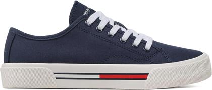 ΠΑΝΙΝΑ ΠΑΠΟΥΤΣΙΑ LOW CUT WMNS CANVAS EN0EN02085 ΣΚΟΥΡΟ ΜΠΛΕ TOMMY JEANS