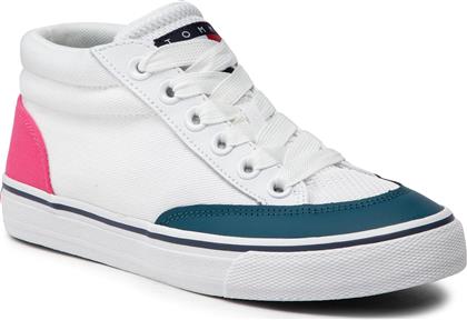 ΠΑΝΙΝΑ ΠΑΠΟΥΤΣΙΑ MID PLAYFUL VULC WMN EN0EN01847 ΛΕΥΚΟ TOMMY JEANS