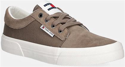 ΠΑΝΙΝΑ ΠΑΠΟΥΤΣΙΑ TJM VULC. SKATER MIX MATERIAL ΧΡΩΜΑ: ΜΠΕΖ, EM0EM01456 TOMMY JEANS