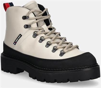 ΠΑΠΟΥΤΣΙΑ TJM HIKING BOOT WL ΧΡΩΜΑ: ΜΠΕΖ, EM0EM01491 TOMMY JEANS