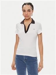 POLO CONTRAST DW0DW17225 ΛΕΥΚΟ SLIM FIT TOMMY JEANS