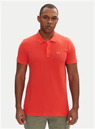 POLO DM0DM20676 ΚΟΚΚΙΝΟ SLIM FIT TOMMY JEANS