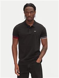 POLO FLAG CUFF DM0DM21306 ΜΑΥΡΟ SLIM FIT TOMMY JEANS