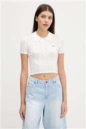 ΠΟΥΛΟΒΕΡ ΧΡΩΜΑ: ΑΣΠΡΟ, DW0DW20965 TOMMY JEANS