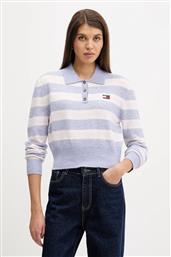 ΠΟΥΛΟΒΕΡ ΜΕ ΠΡΟΣΘΗΚΗ ΑΛΠΑΚΑ ΧΡΩΜΑ: ΜΠΛΕ, DW0DW22558 TOMMY JEANS