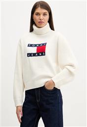 ΠΟΥΛΟΒΕΡ ΜΕ ΠΡΟΣΘΗΚΗ ΜΑΛΛΙΟΥ ΧΡΩΜΑ: ΜΠΕΖ, DW0DW22108 TOMMY JEANS