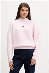 ΠΟΥΛΟΒΕΡ ΜΕ ΠΡΟΣΘΗΚΗ ΜΑΛΛΙΟΥ ΧΡΩΜΑ: ΡΟΖ, DW0DW22109 TOMMY JEANS