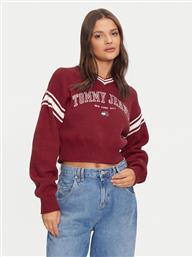 ΠΟΥΛΟΒΕΡ VARSITY DW0DW18692 ΚΟΚΚΙΝΟ RELAXED FIT TOMMY JEANS